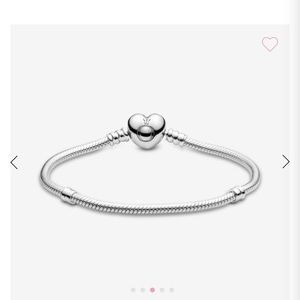 Pandora bracelet with heart clasp